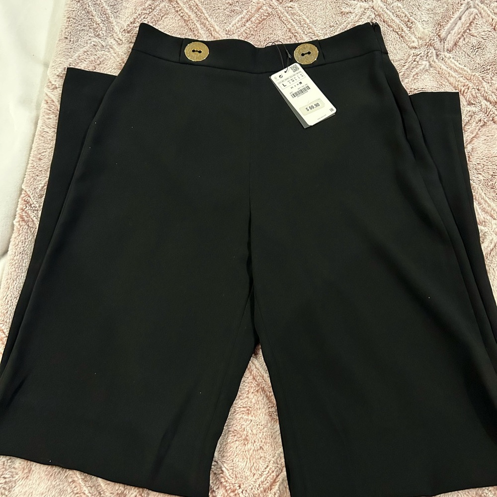 NWT Zara Wide Leg Dress Pants Size L